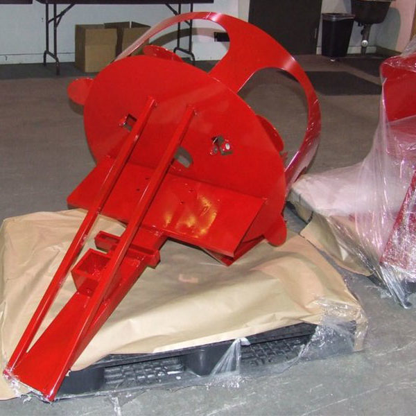 Precision metal fabrication of welded pitching machine in Salem, Oregon