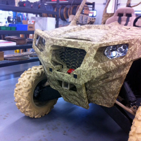 Fabrication of custom aluminum UTV front bumper in Salem, Oregon