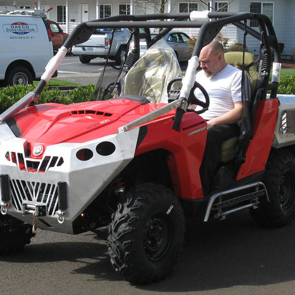 Laser cut, formed, and welded custom UTV front bumper and utility bed in Salem, Oregon