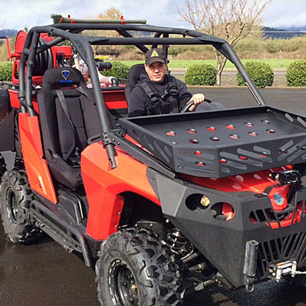 Laser cut, formed, and welded UTV front bumper and storage rack in Salem, Oregon