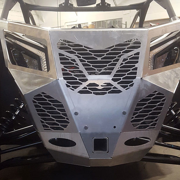 Laser cut, formed, and welded custom UTV front bumper and utility bed in Salem, Oregon