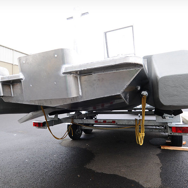 Welded aluminum boat offshore transom extension in Salem, Oregon
