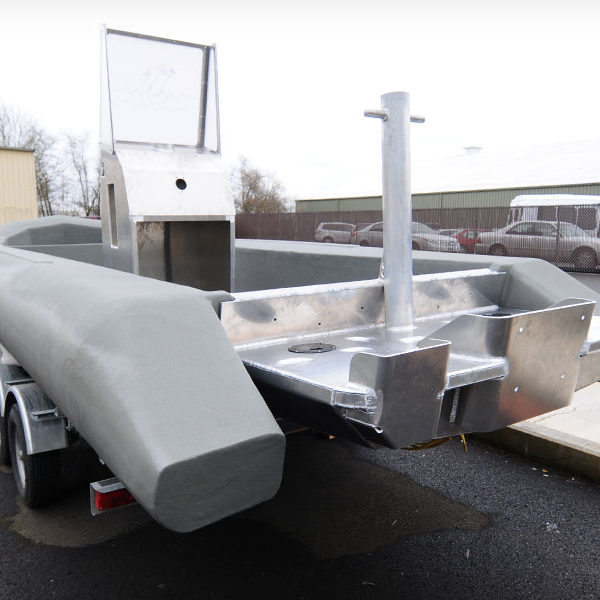 Welded aluminum boat offshore transom extension in Salem, Oregon