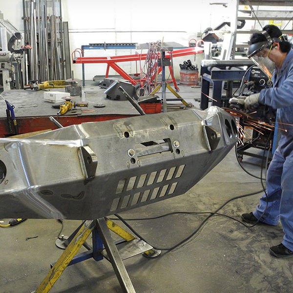 Laser cut and welded heavy duty truck bumper in Salem, Oregon