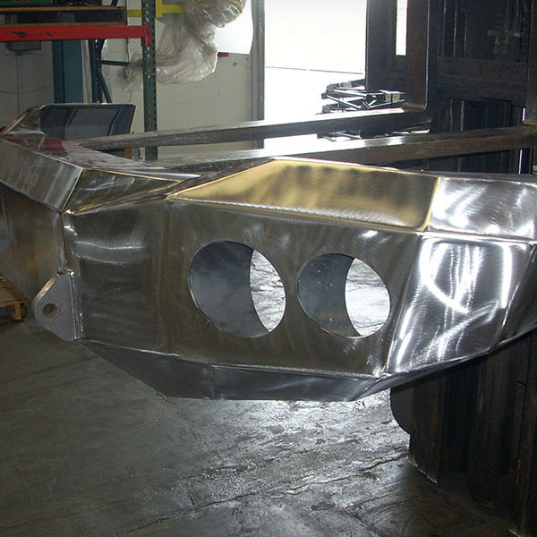 Laser cut and welded heavy duty truck bumper in Salem, Oregon